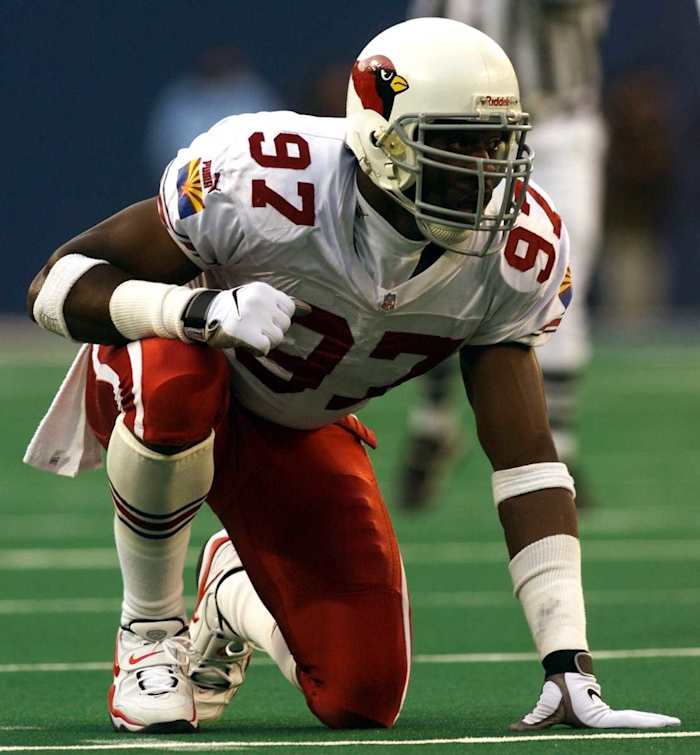 Simeon Rice was a sack machine and burst onto the scene as a rookie with the Cardinals.
